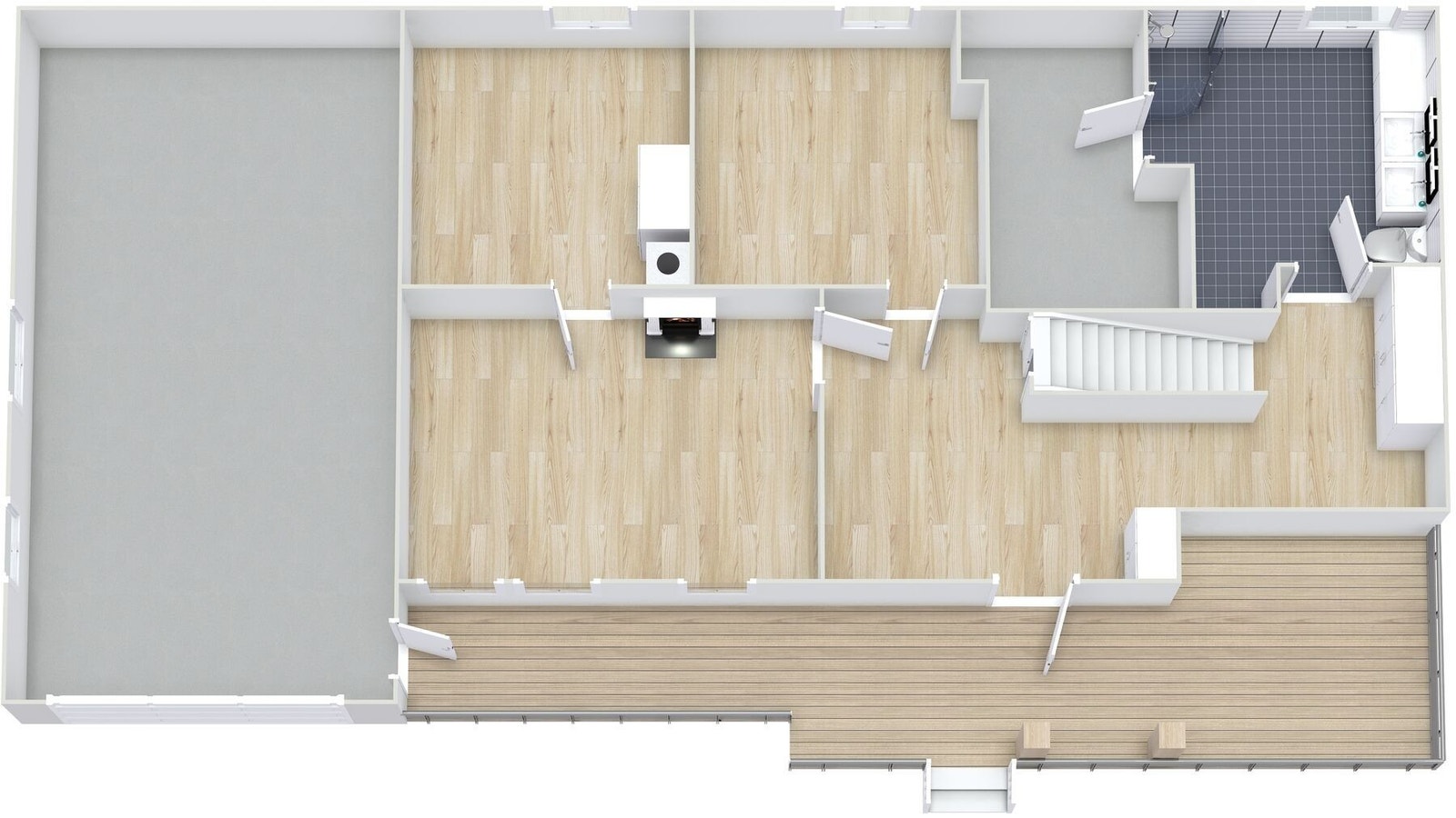 Plantegning underetasje 3D Galleribilde