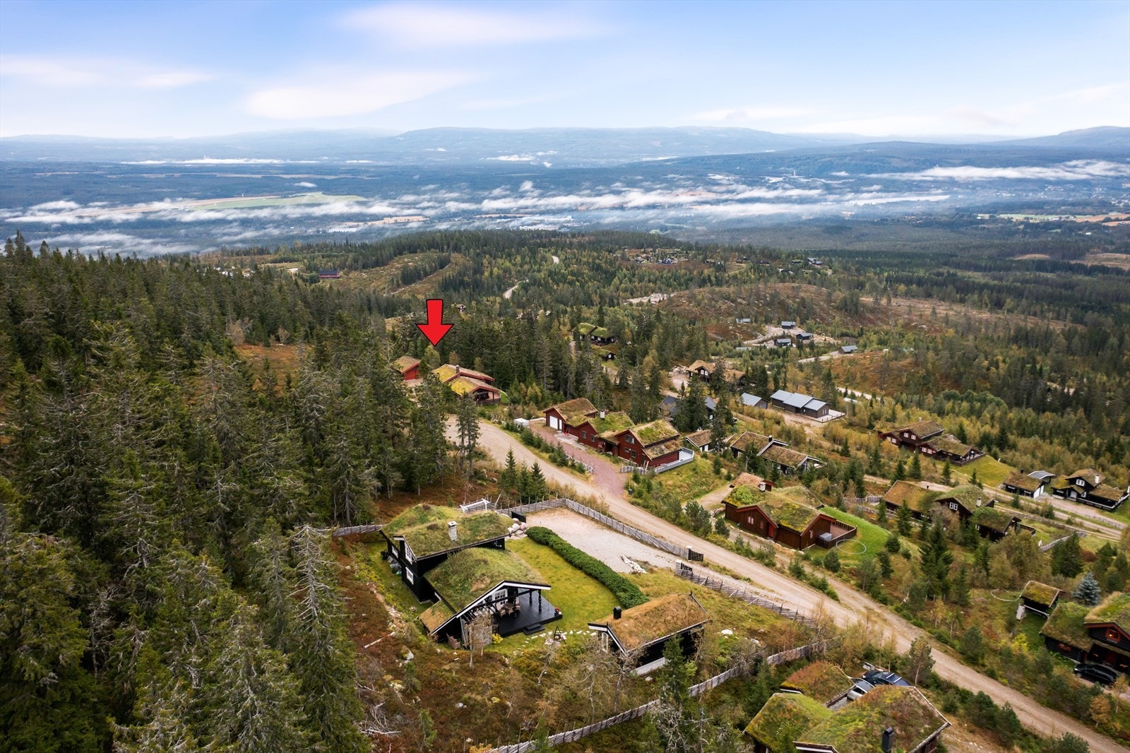 Hytten ligger innerst i blindvei og uten innsyn. Galleribilde