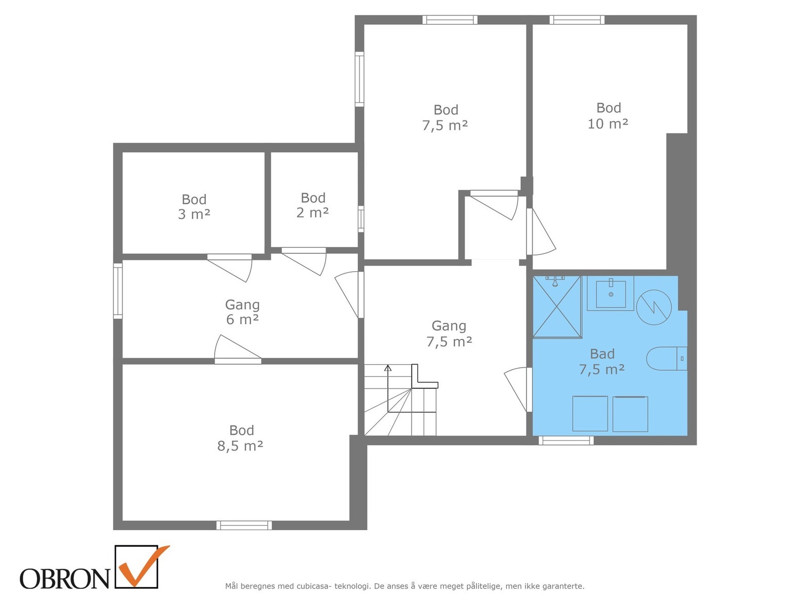 Planskisse kjelleretasje. Galleribilde