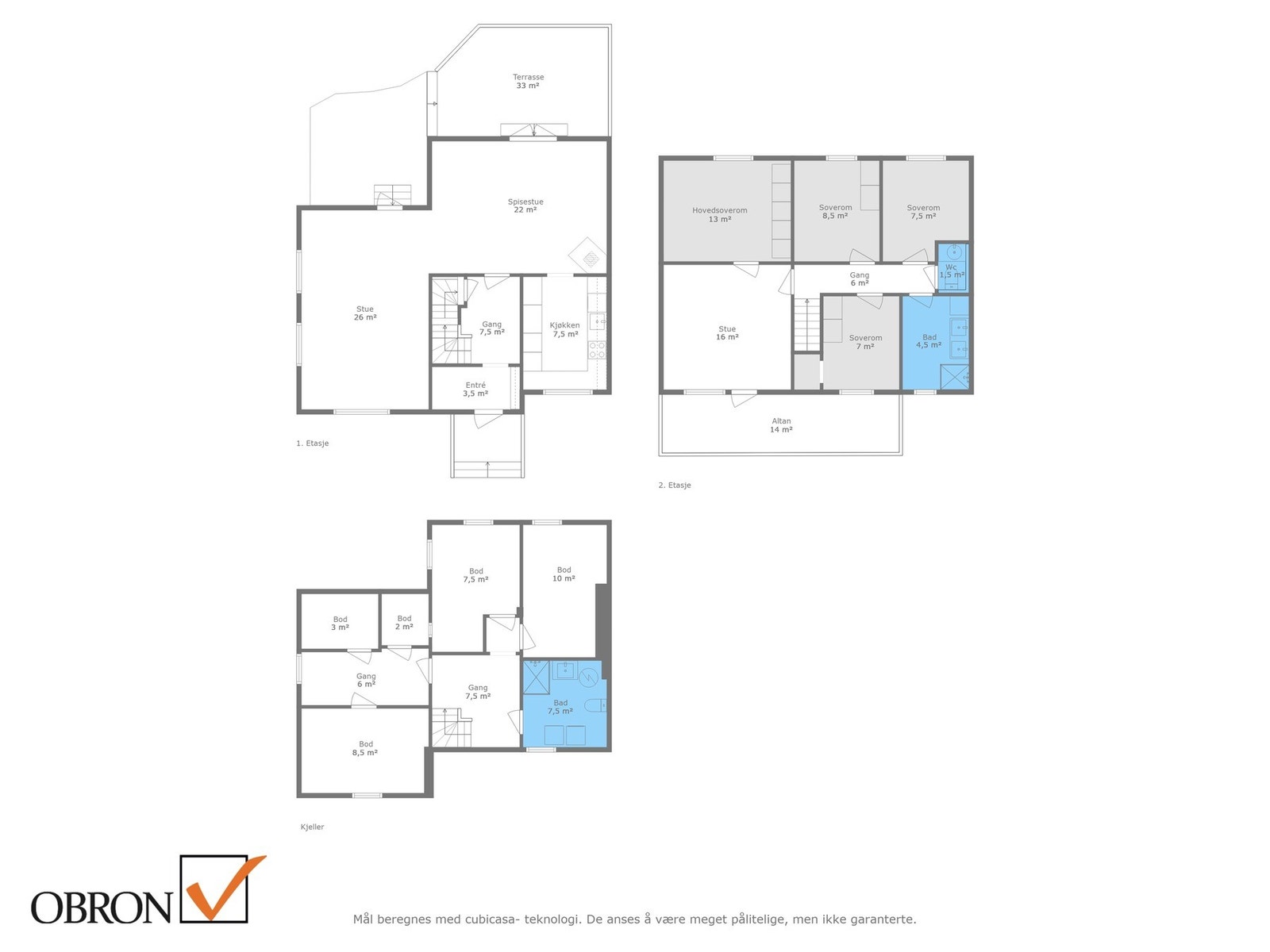 Planskisse alle etasjer. Galleribilde