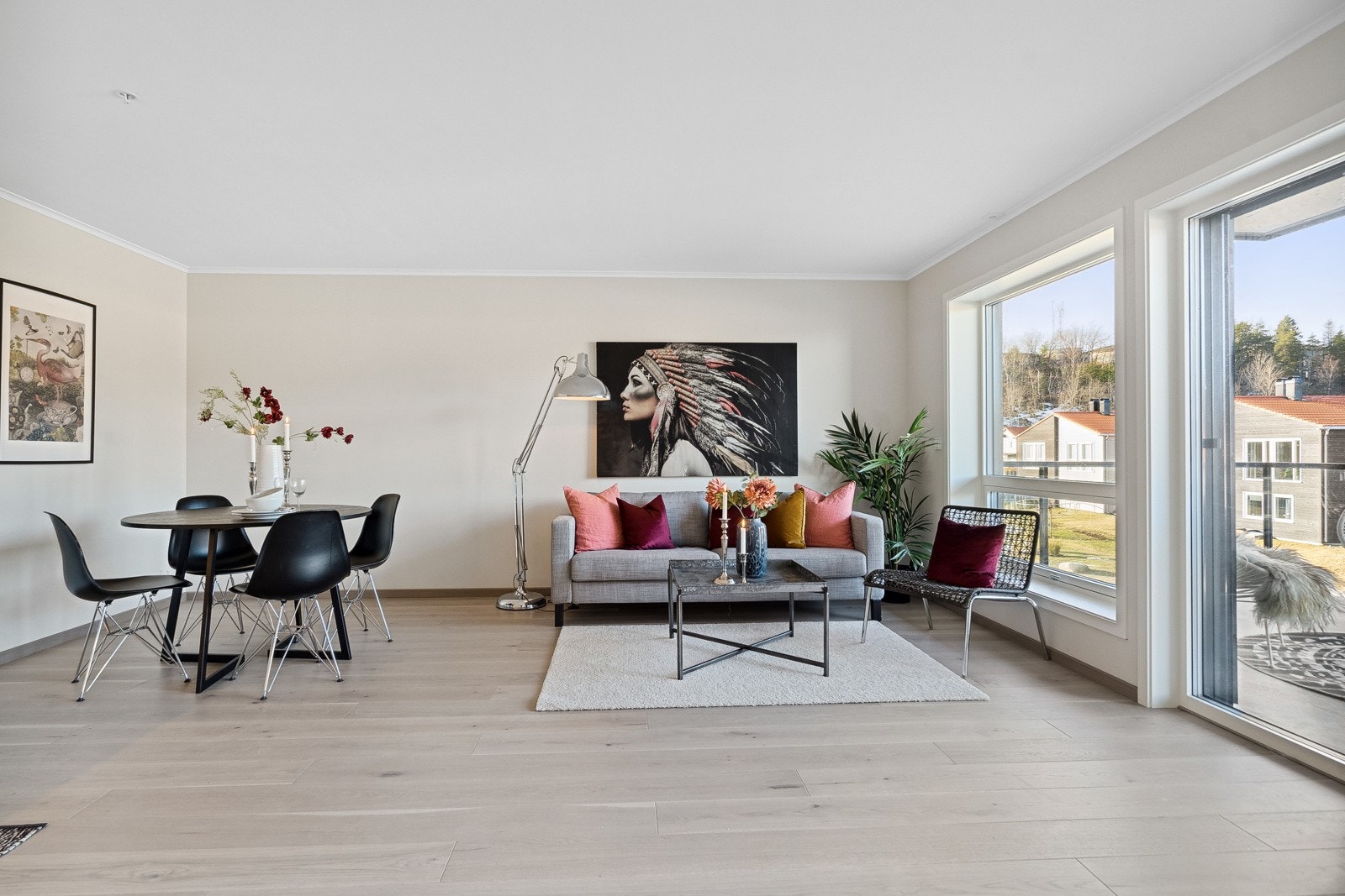 Illustrasjonsbilde av stue fra tilsvarende leilighet Galleribilde