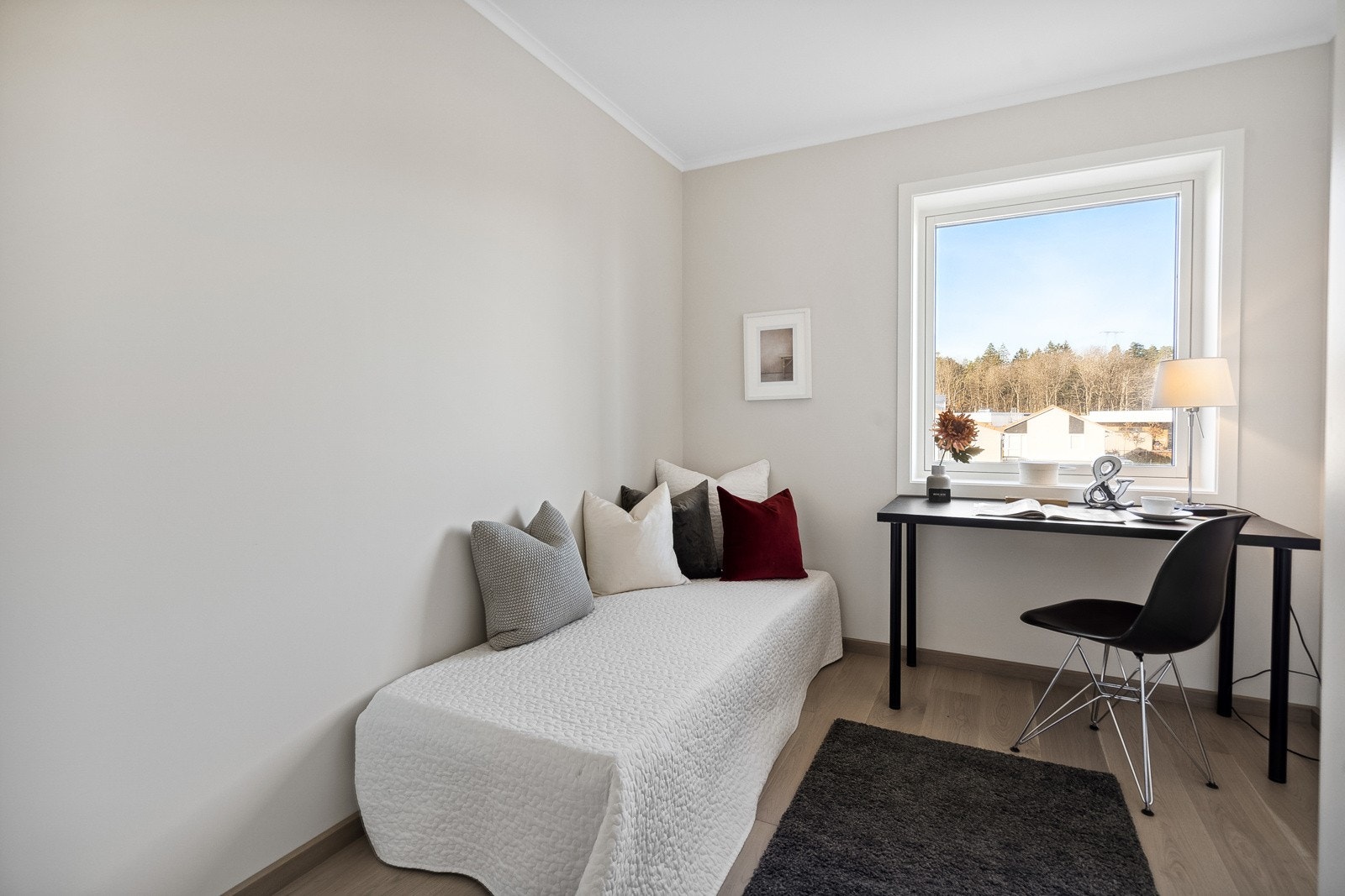 Illustrasjonsbilde av soverom fra tilsvarende leilighet Galleribilde