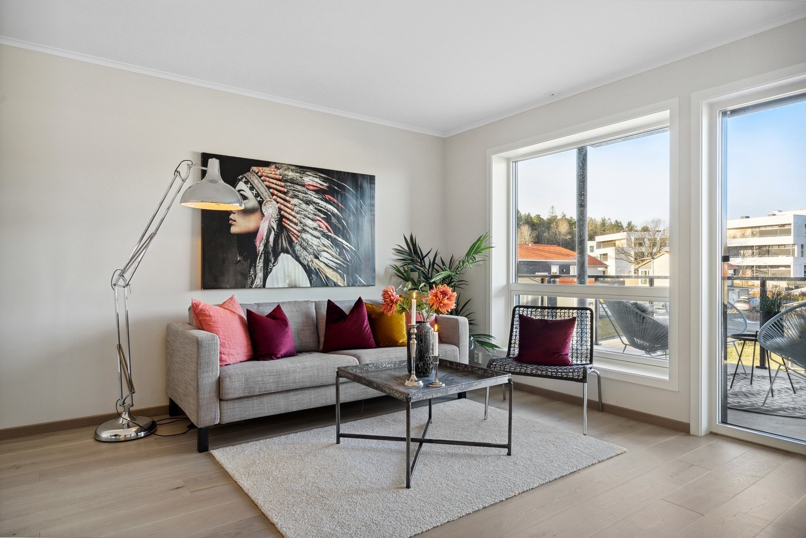 Illustrasjonsbilde av stue fra tilsvarende leilighet Galleribilde