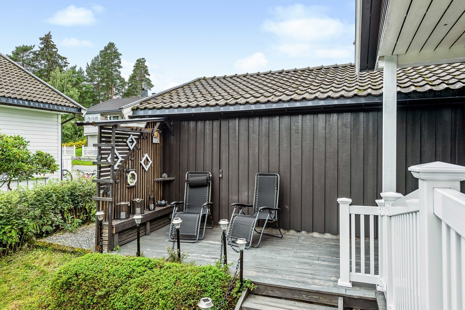 Terrasseplatting med gode solforhold. Galleribilde