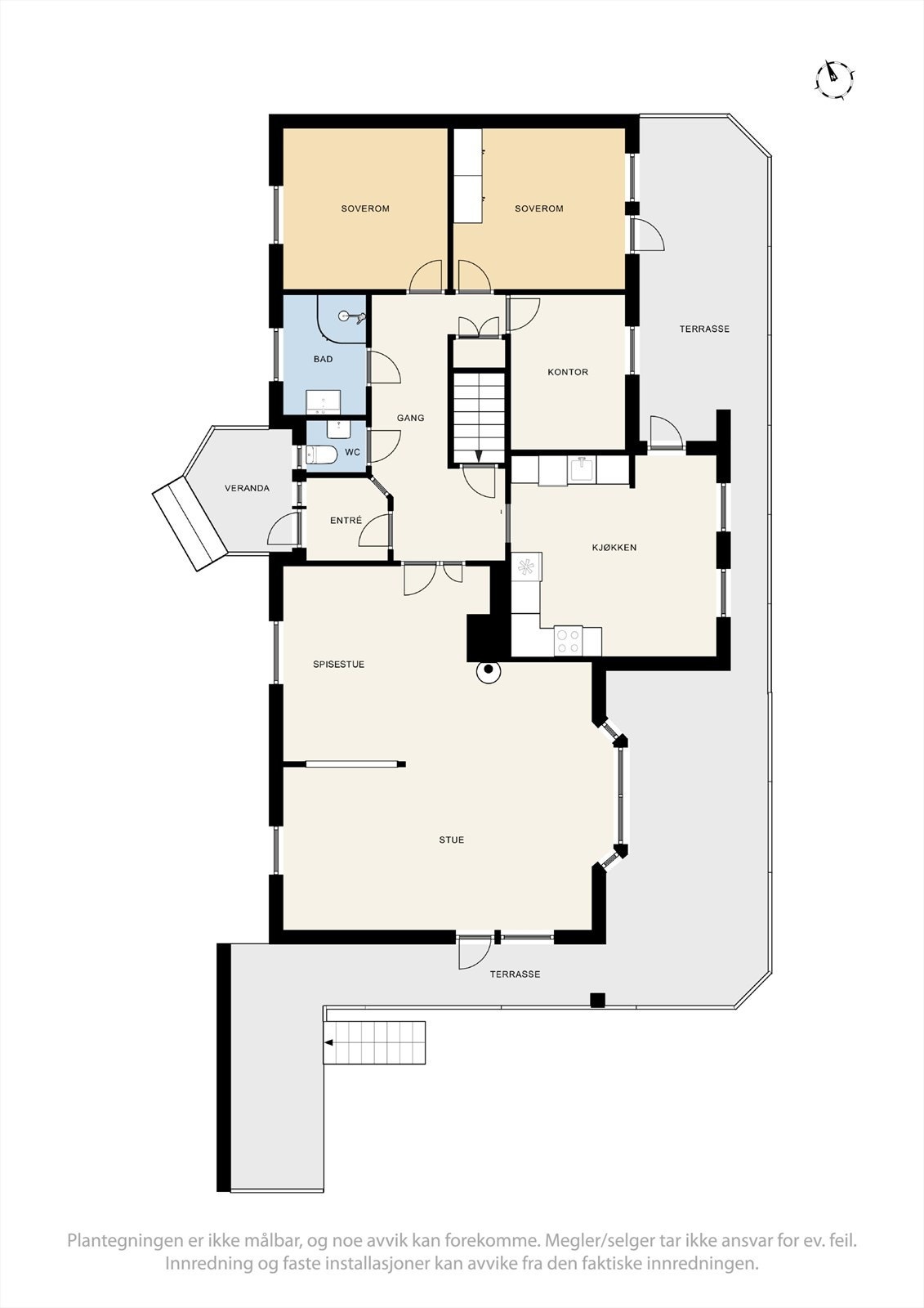 Plantegning 1. etasje Galleribilde