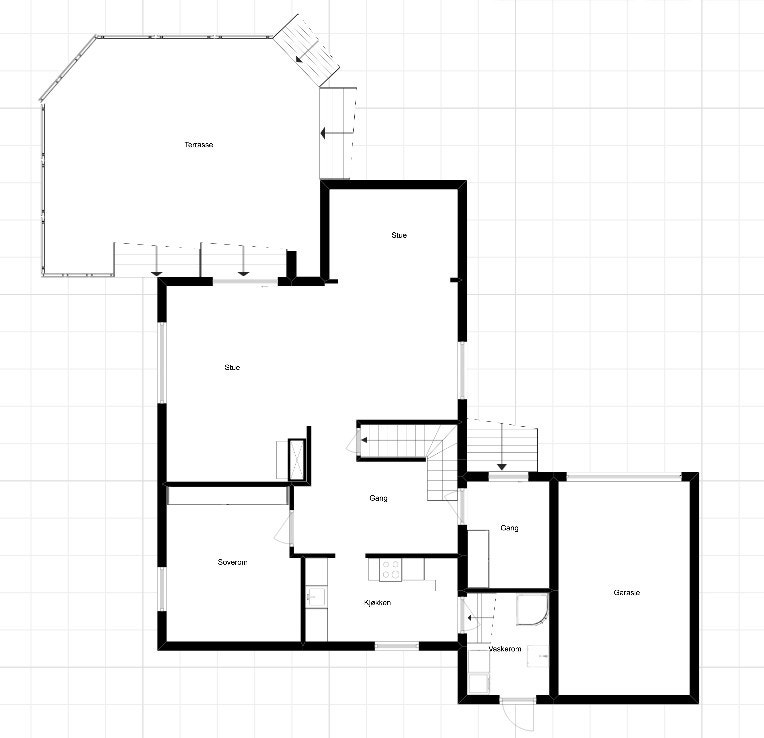 Plantegning 1.etg Galleribilde
