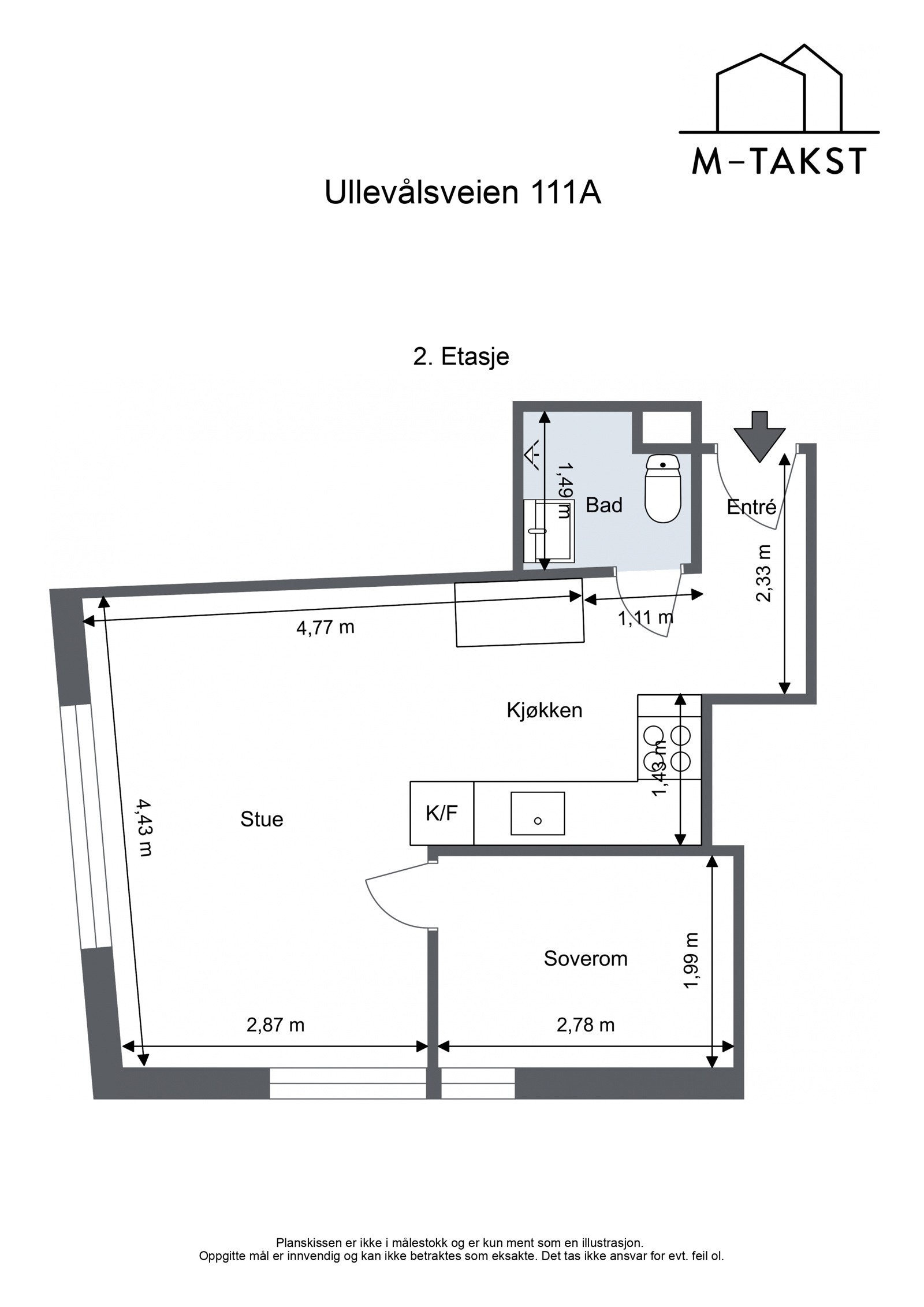 Arealeffektiv planløsning Galleribilde