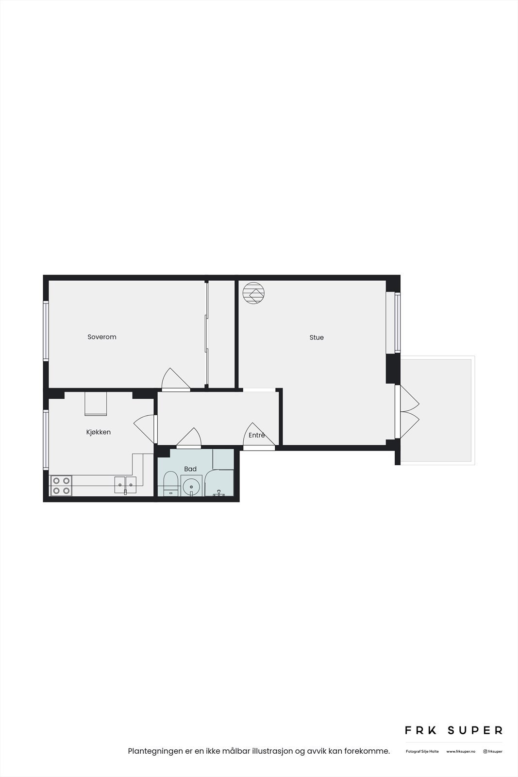 Planskisse av leiligheten. Meget god planløsning. Leiligheten ligger i 3 etasje. Galleribilde