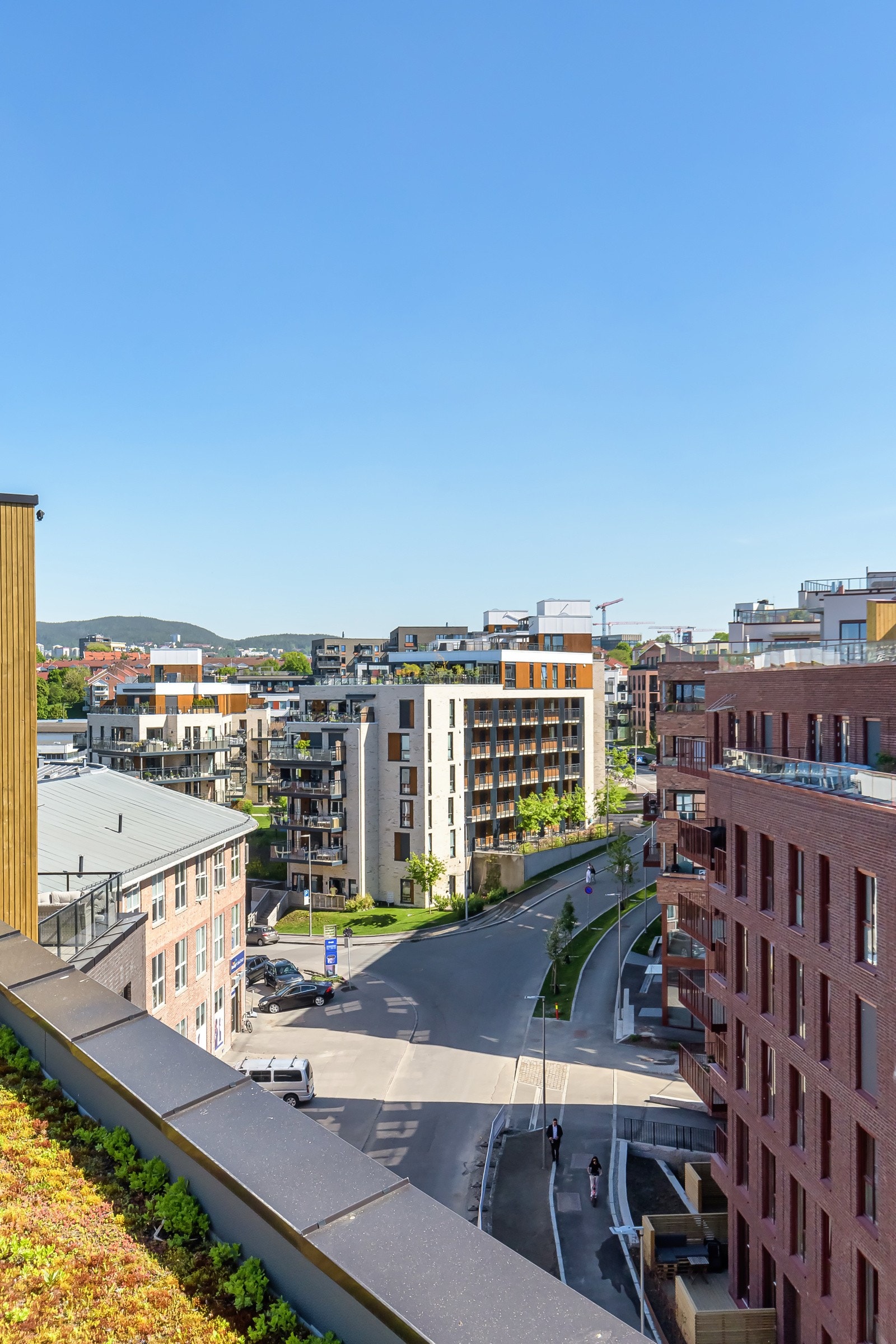 Utsikt fra takterrasse. Galleribilde