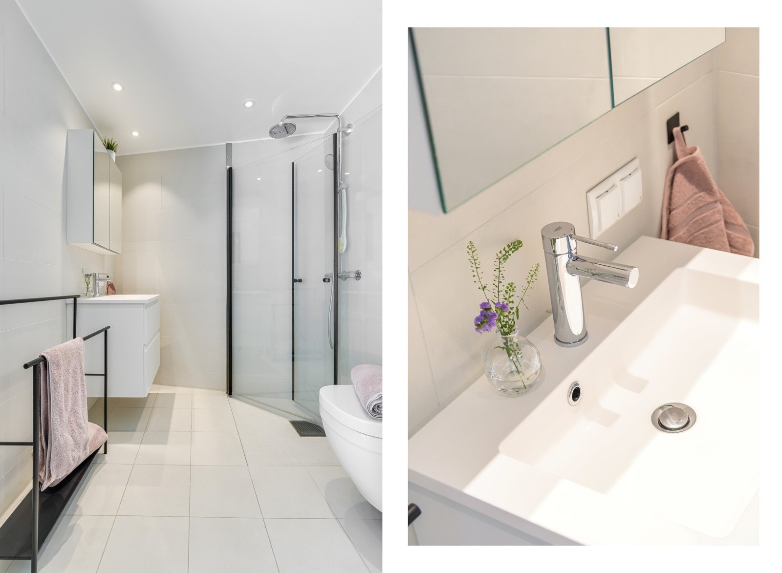 Dimbare spotter i tak og gulvvarme. Galleribilde