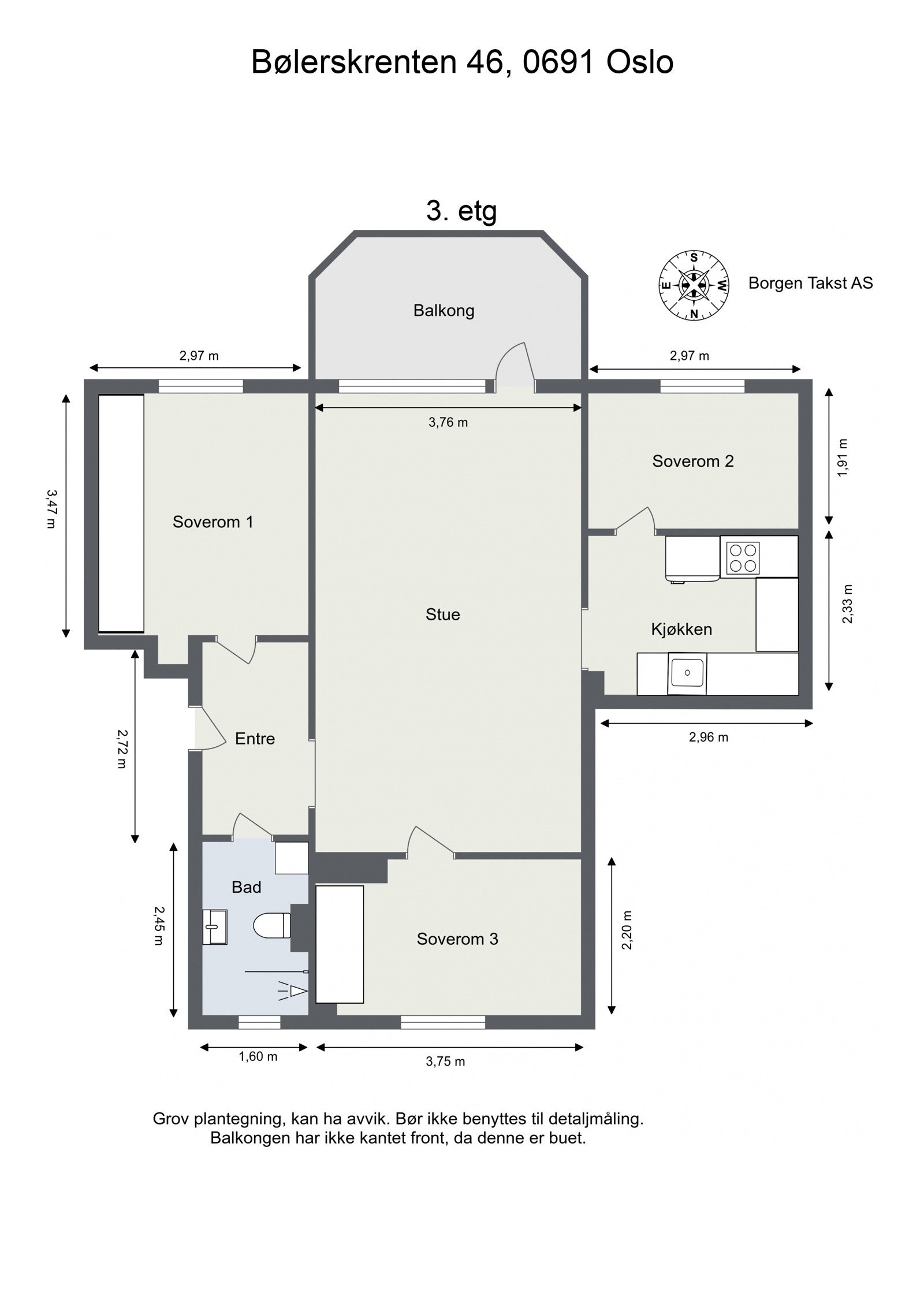 Plantegning med mål Galleribilde