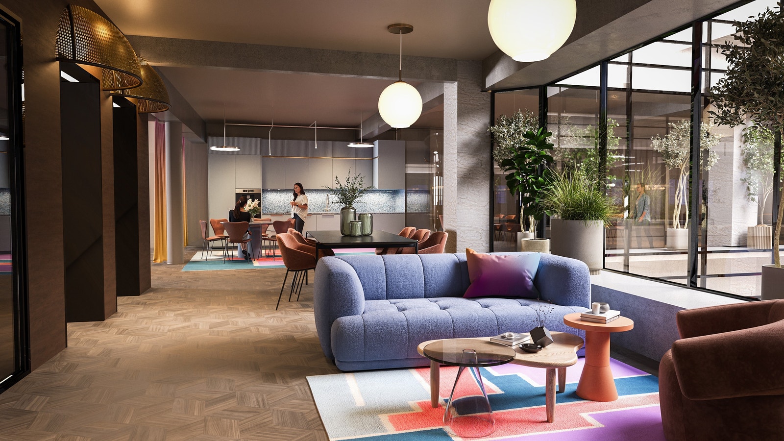 Fra kontoretasjen - sosial sone Galleribilde