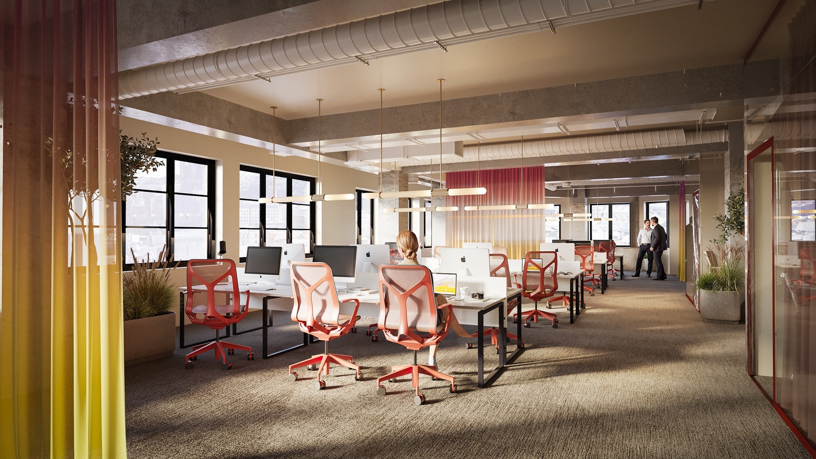 Fra kontoretasjen - arbeidsplasser Galleribilde