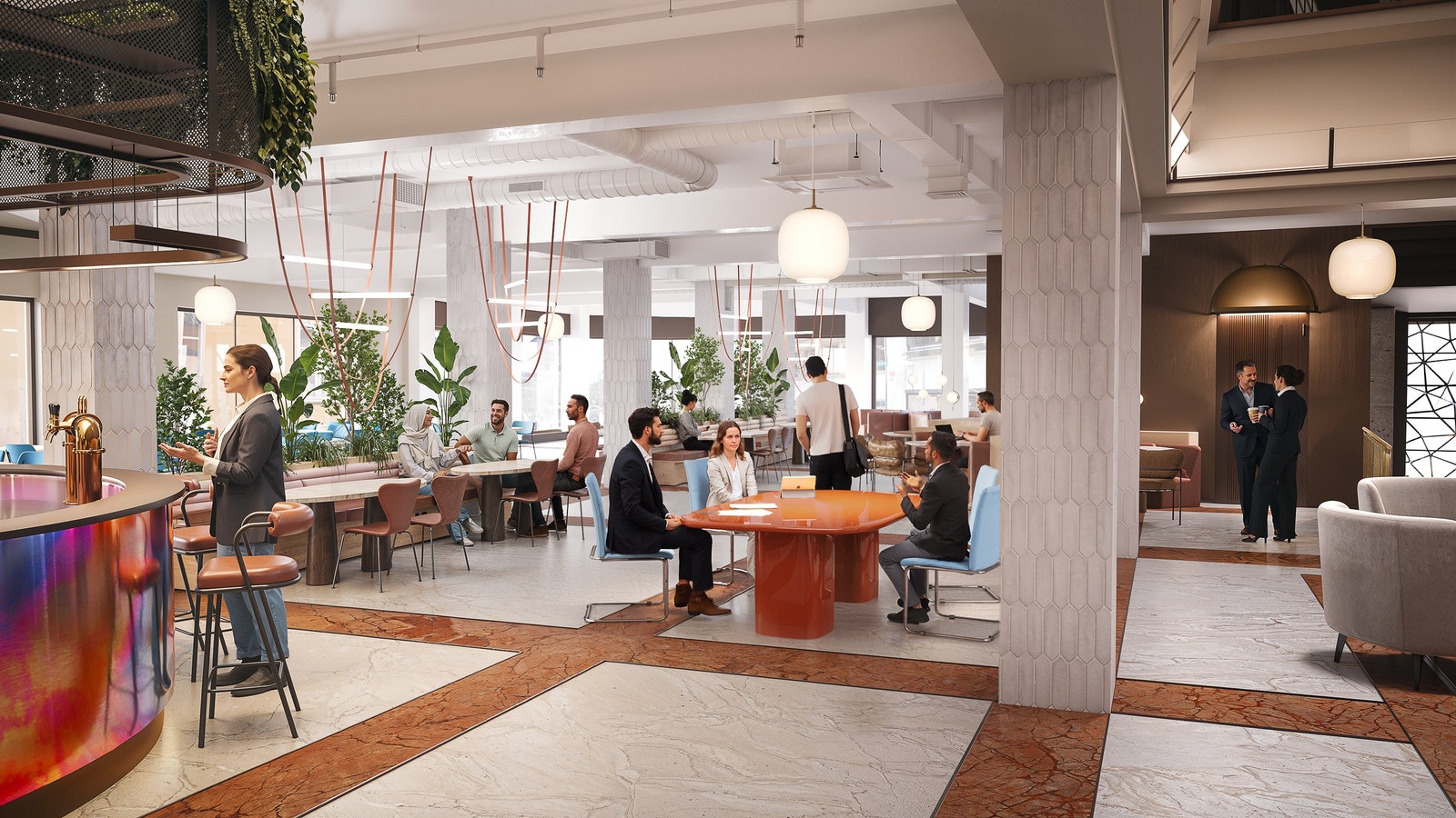 Barception og personalrestaurant Galleribilde