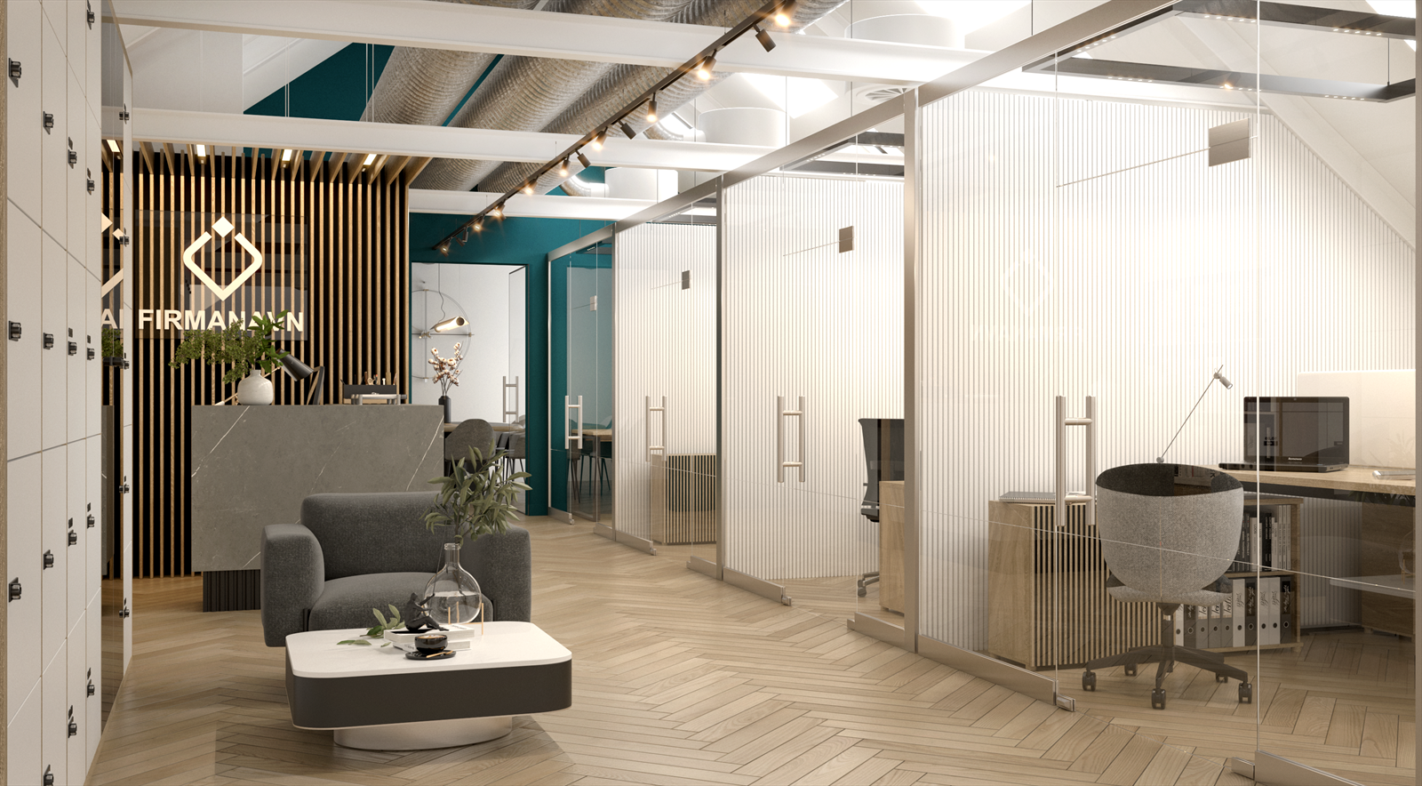 Illustrasjon nytt kontor Galleribilde