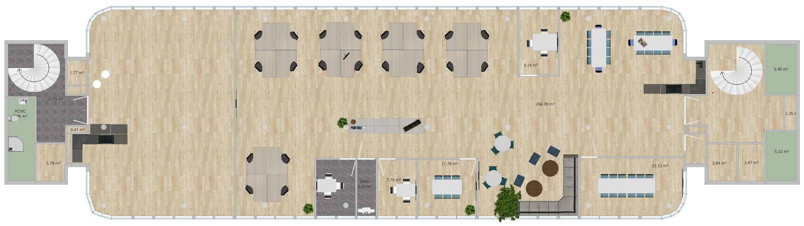 Skisse mulig løsning 2 og 3 etasje Galleribilde