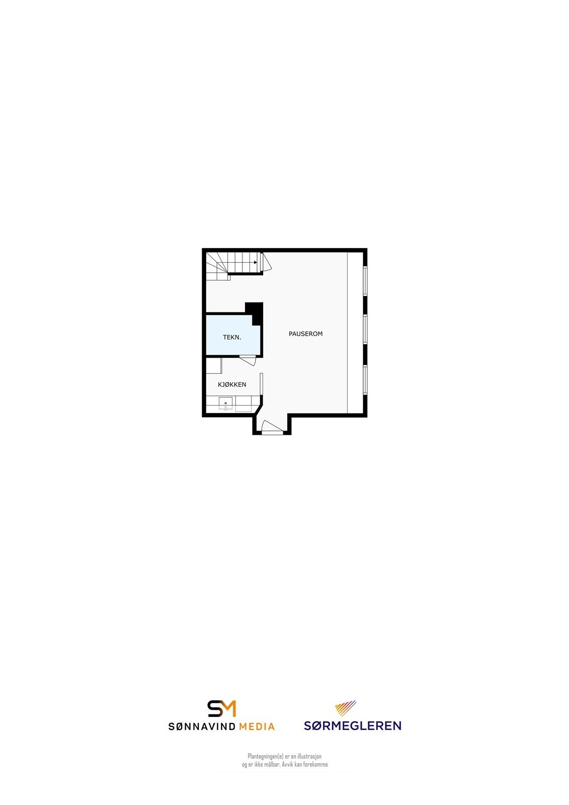 Plantegning u.etg. Galleribilde