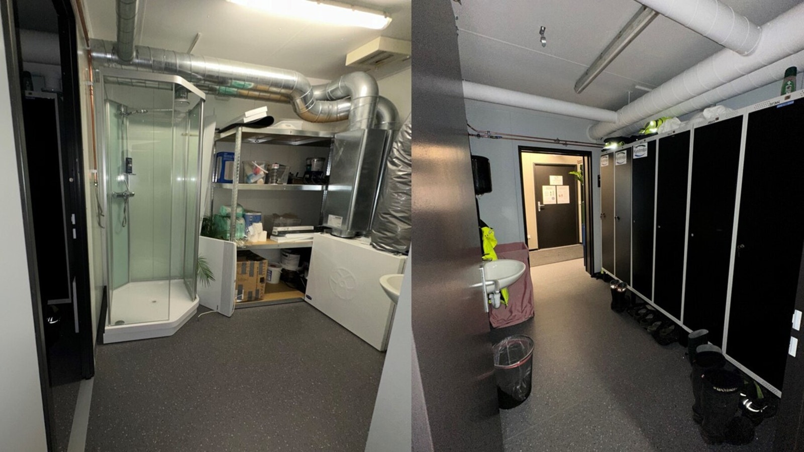 Garderobe- og dusjfasiliteter, samt 2. stk toaletter. Galleribilde