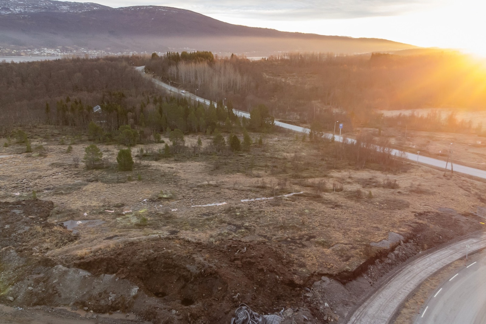 Drone av området. Galleribilde