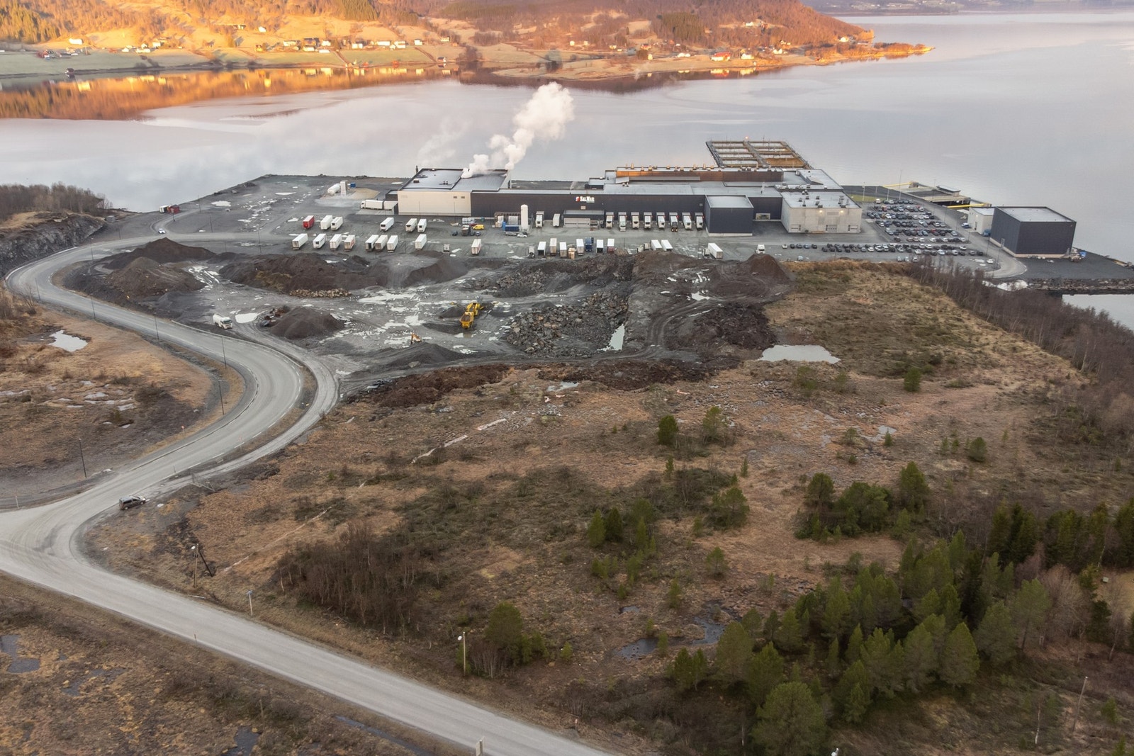 Dronebilde av område - Innkjøring til InnovaNor og BN2. Galleribilde