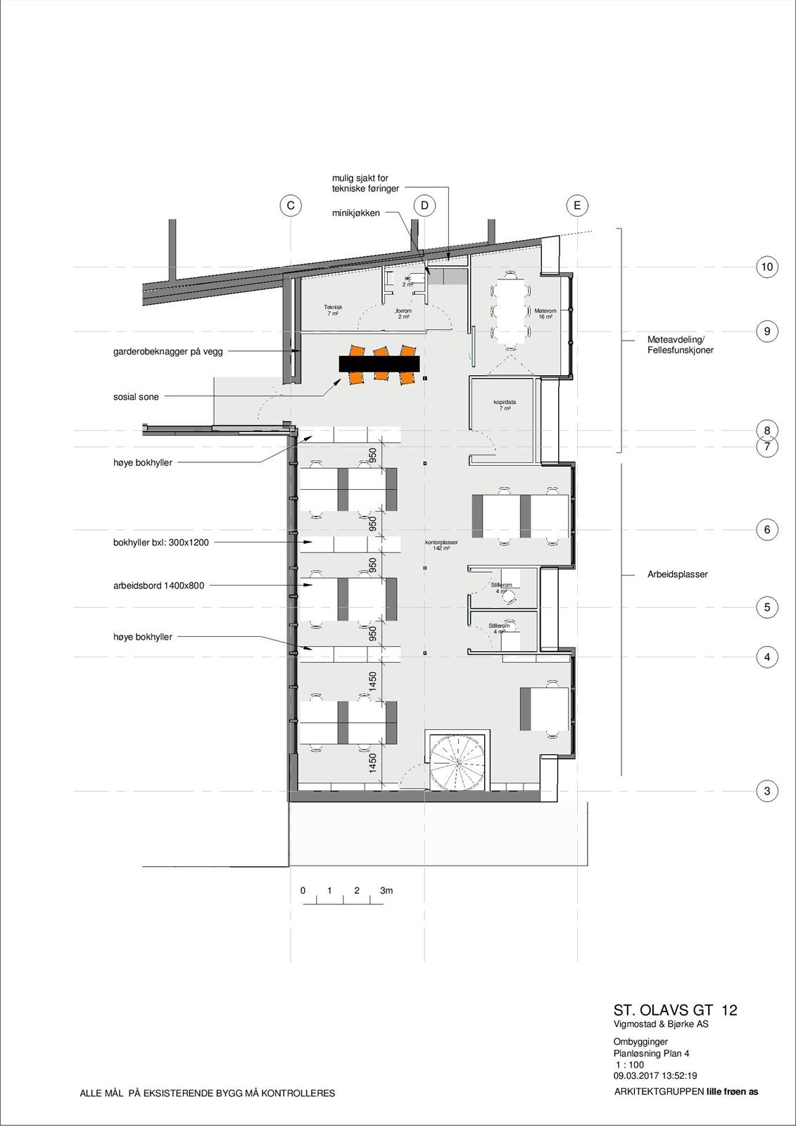 Planløsning 4B - 4. etg. 230 kvm Galleribilde