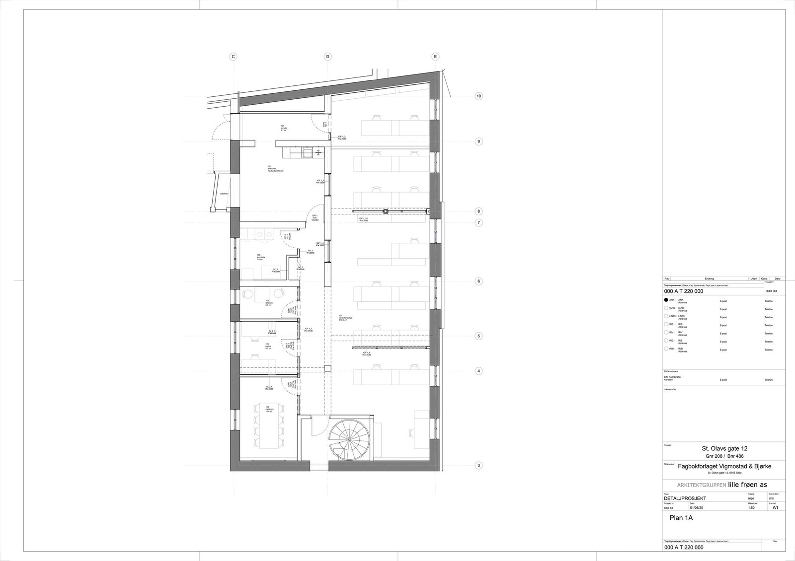 Planløsning 1B. - 1. etg. 269 kvm Galleribilde