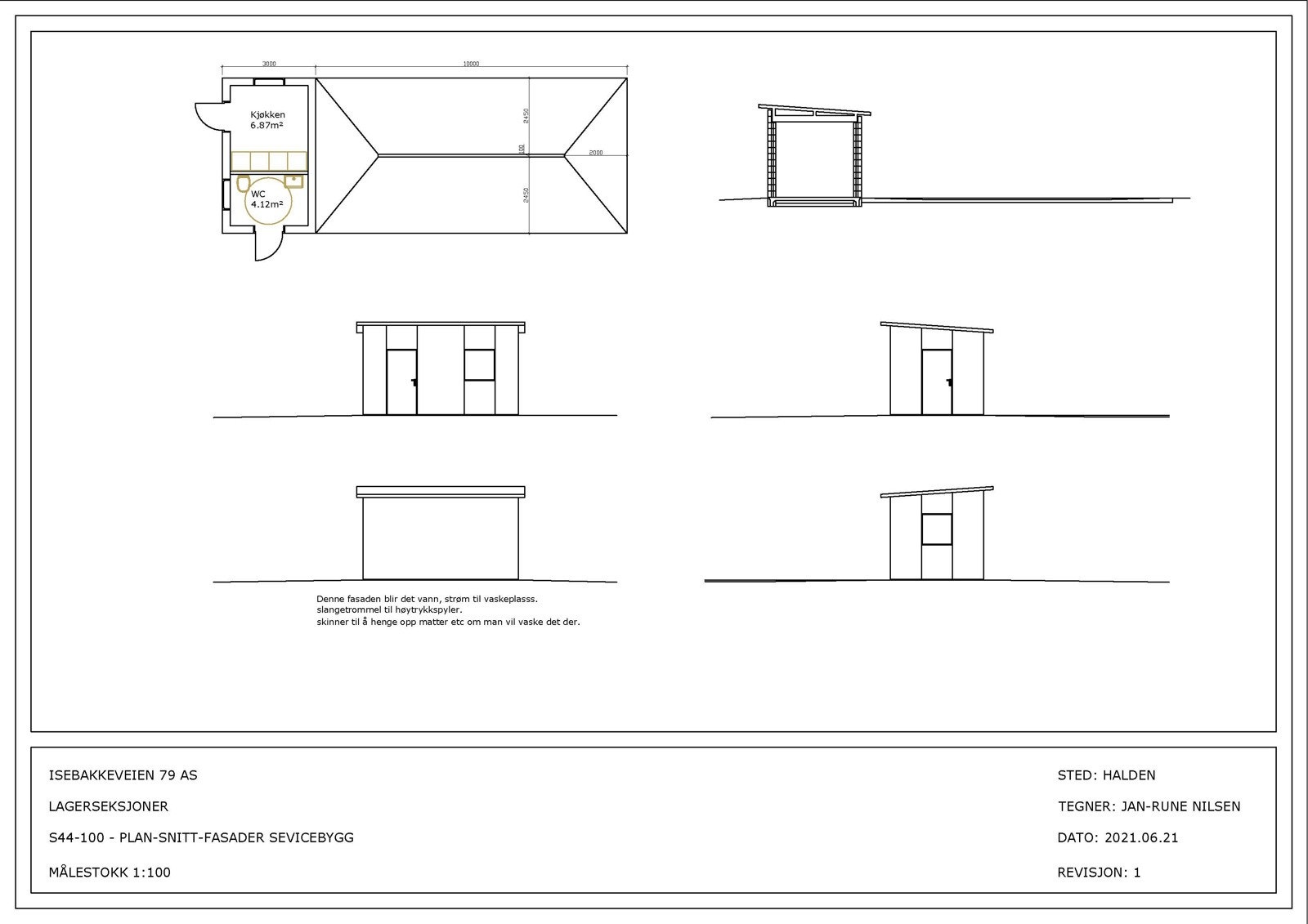 Servicehus og vaskeplass Galleribilde