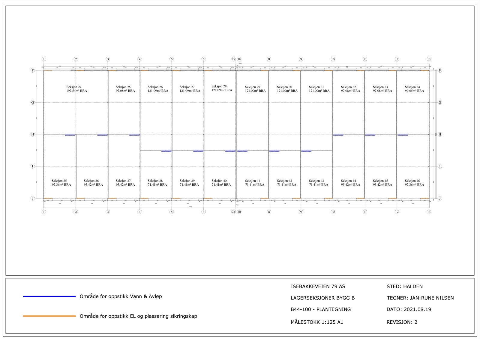 Plantegning Bygg B Galleribilde