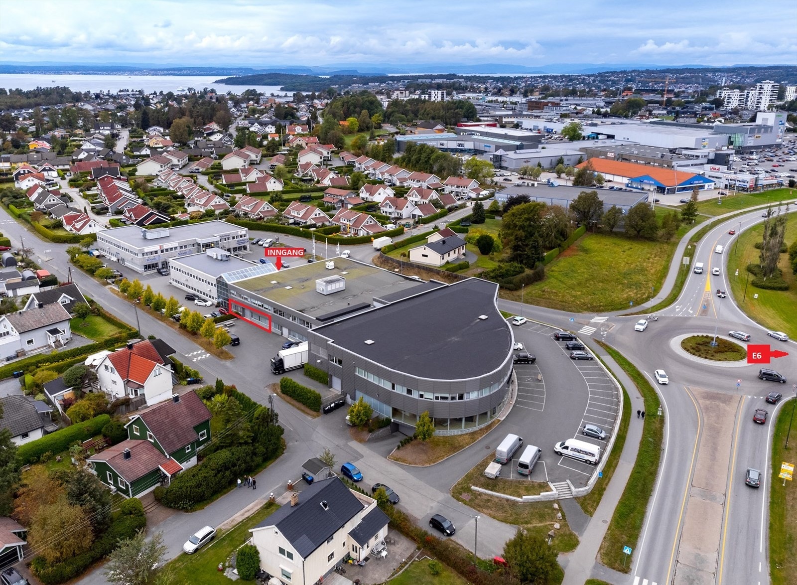 Ekholtveien fra luften Galleribilde