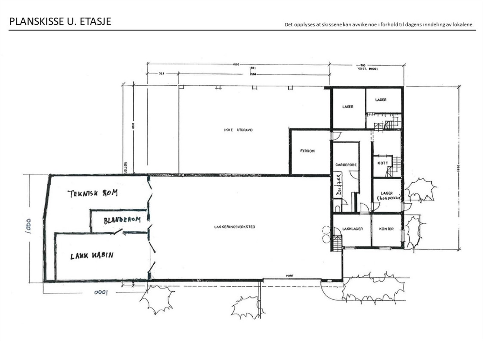 Planskisse 2. etasje. Galleribilde