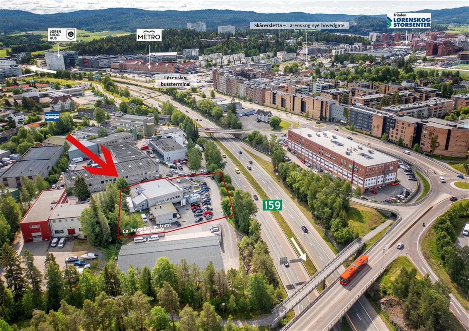 HARALDS VEI 15 A OG B - Eiendommen er beliggende i etablert næringsområde rett ved Lørenskog/Karihaugen, og
ligger inntil RV159, hovedvei mellom Lillestrøm og Oslo. Galleribilde