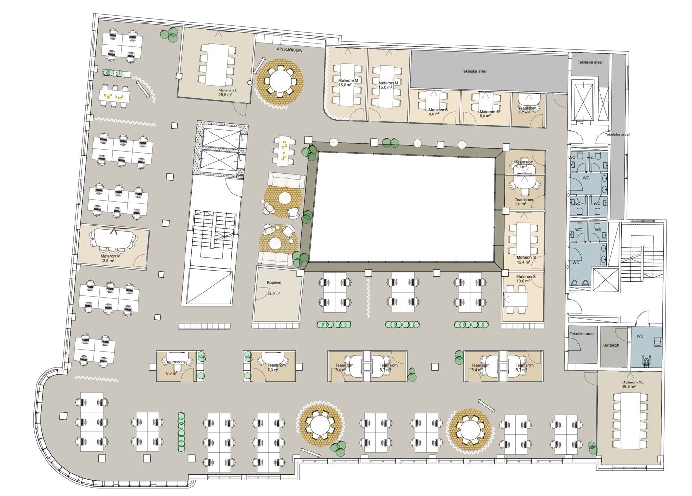 Eksempel på etasjeplan Galleribilde