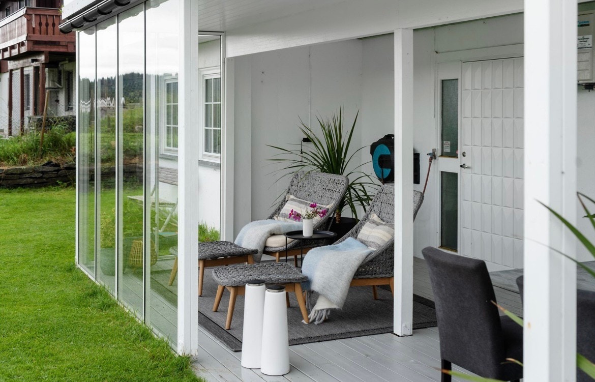 Innglasert egen terrasse Galleribilde