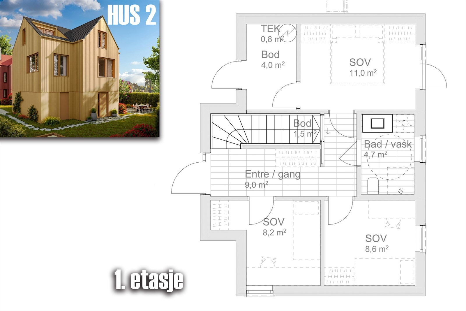 Plantegning 1. etasje. Galleribilde