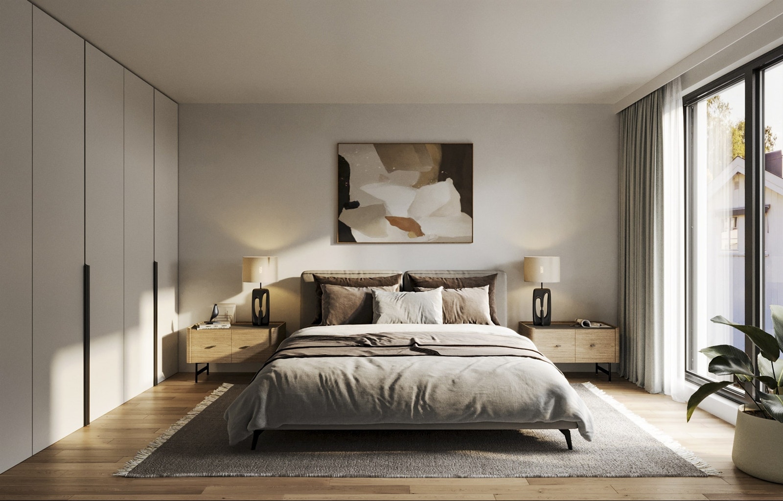 3 D illustrasjon soverom (avvik vil forekomme). Galleribilde