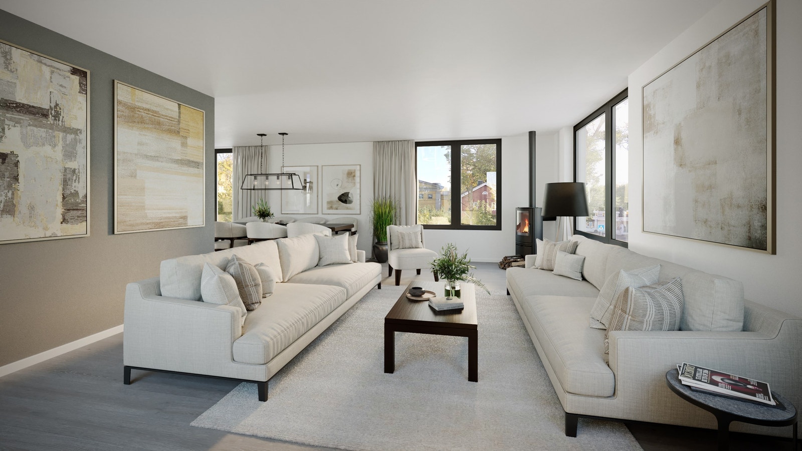 3 D illustrasjon av stuen (avvik vil forekomme). Galleribilde