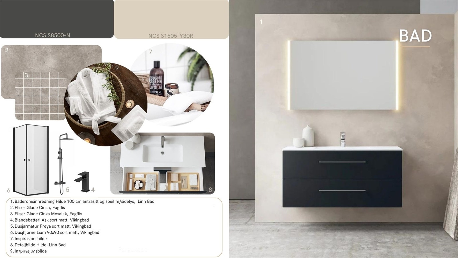 Oppgradert leveranse - satt sammen av interiørdesigner. Galleribilde