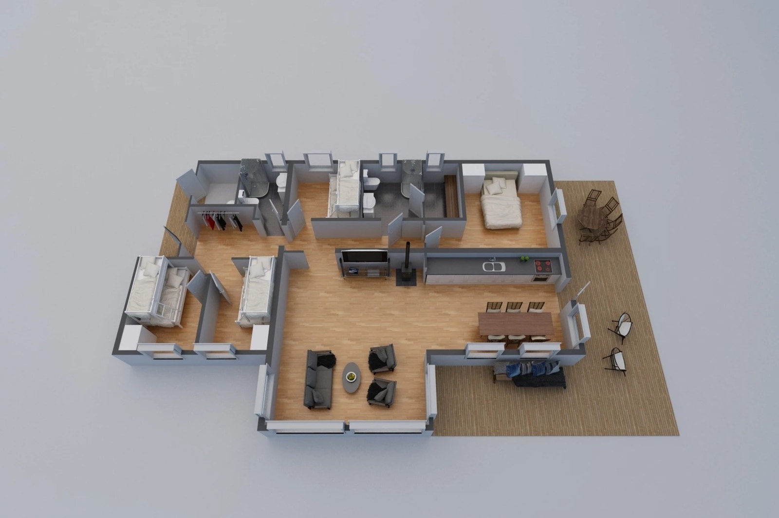 Planløsning 3D Galleribilde