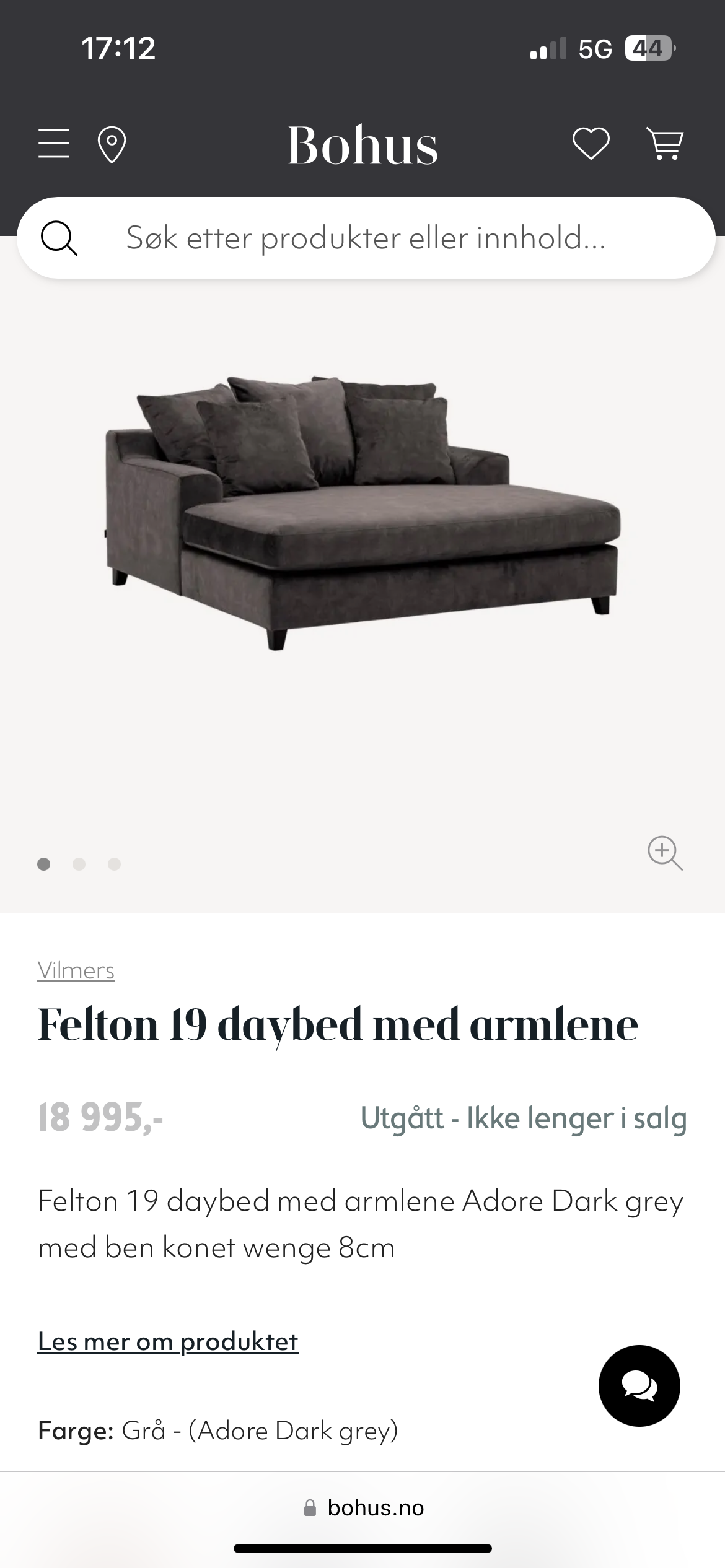 Pent brukt Felton 19 daybed selges FINN torget