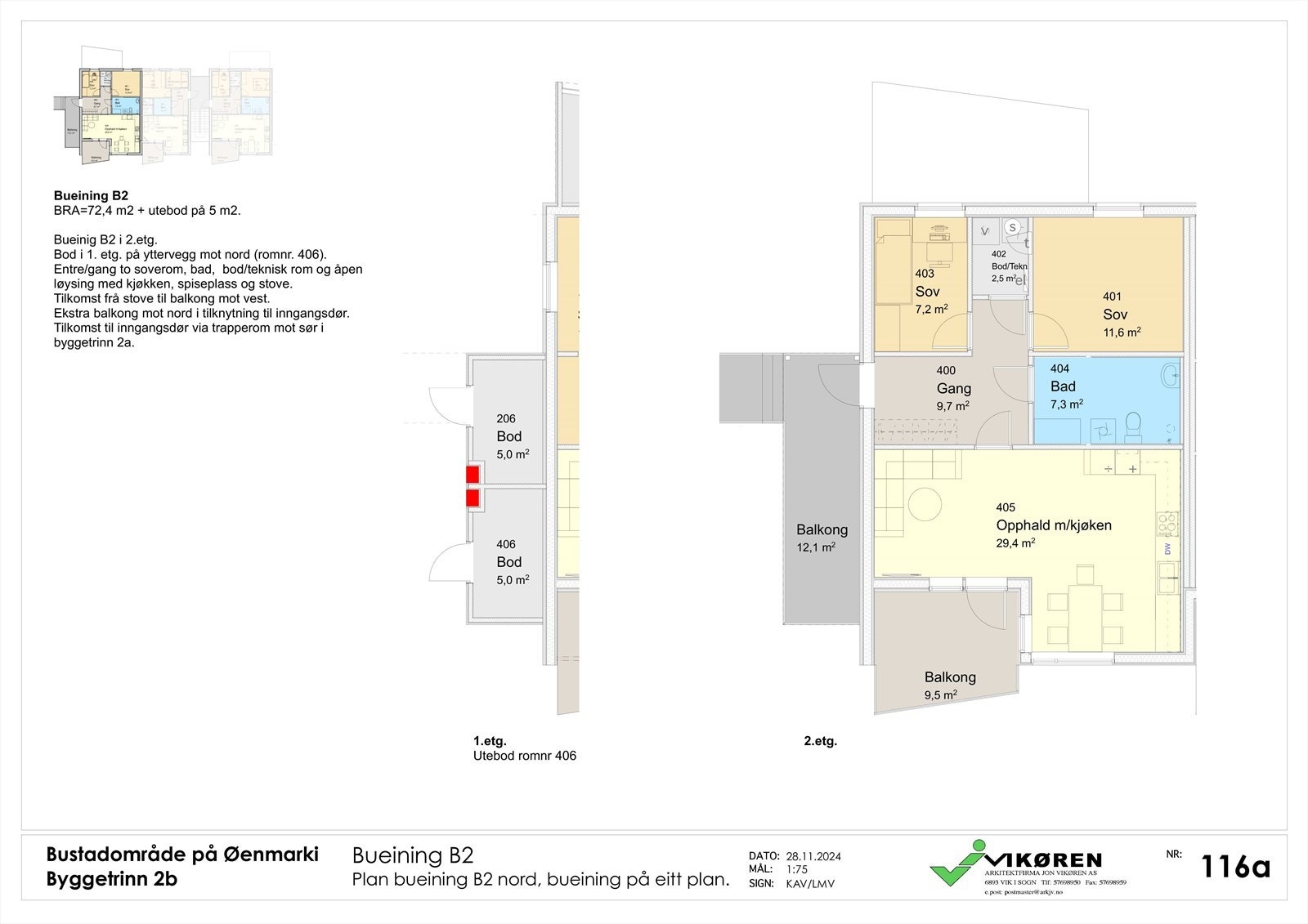 Plantegning 203 Galleribilde