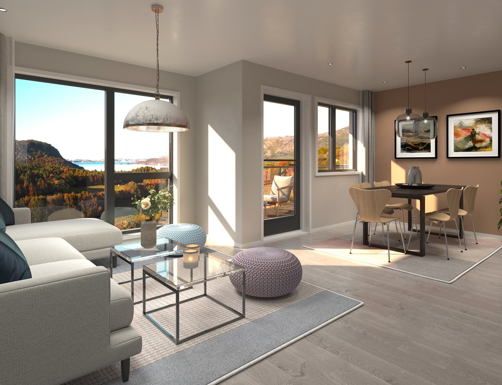 Steinsvikhøga - Illustrasjon stue 01 Galleribilde