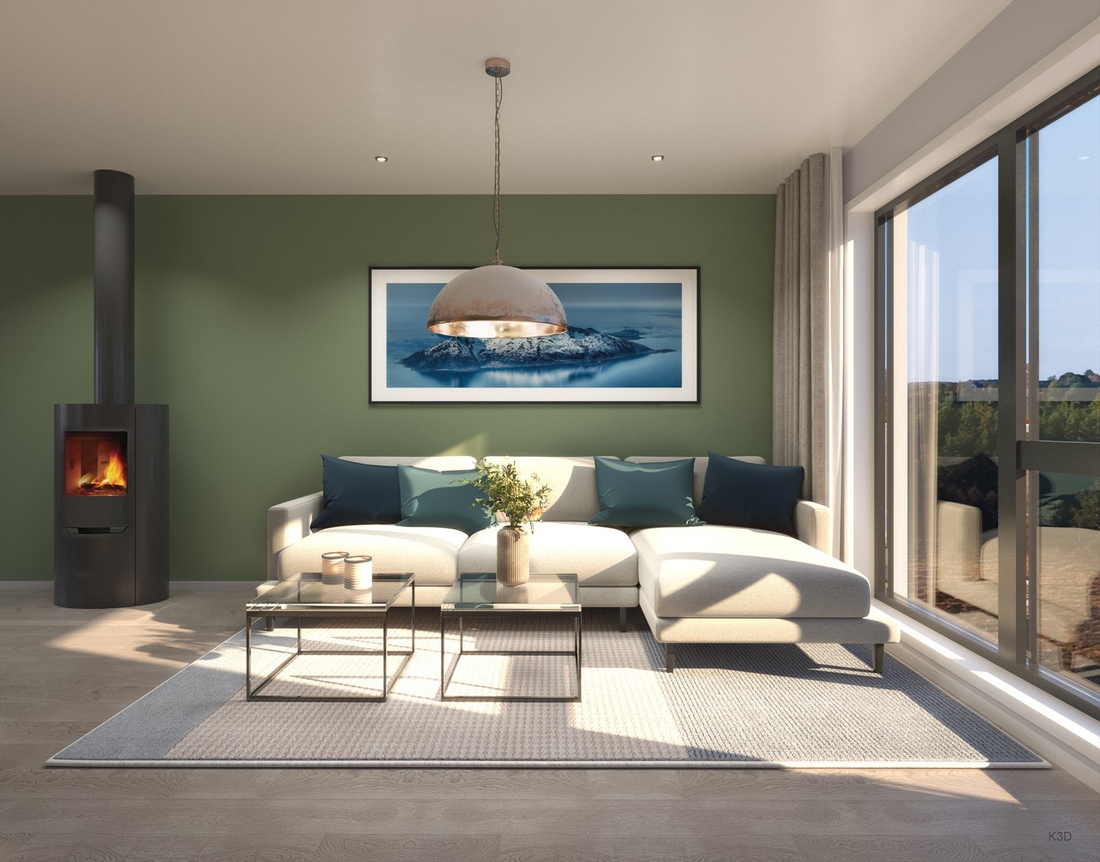 Steinsvikhøga - Illustrasjon stue 02 Galleribilde