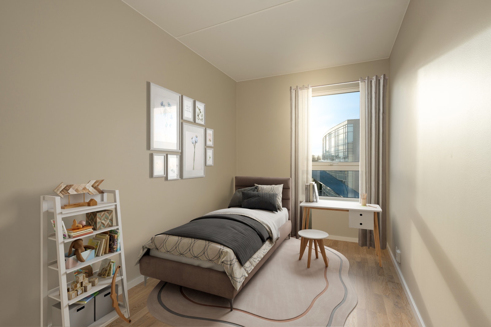 Boligen er digitalt møblert Galleribilde