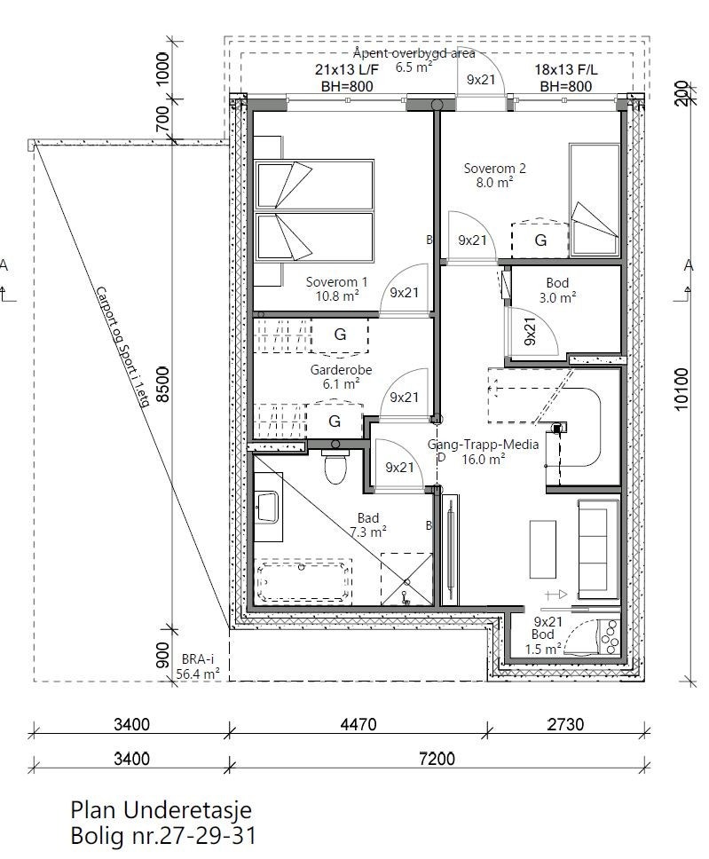 Alternativ planløsning u. etg. konf. megler Galleribilde