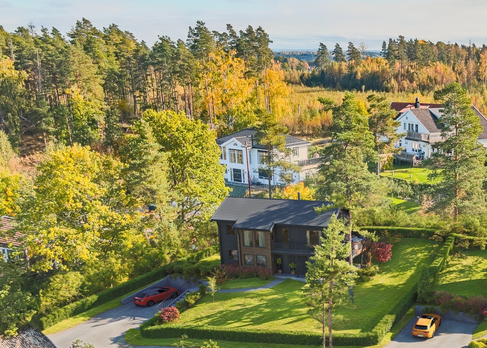 Huset vist på tomten Galleribilde