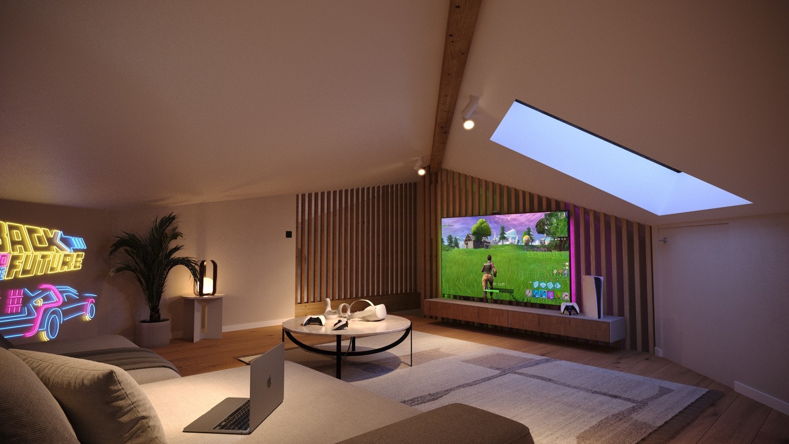 Loft. Eksempel på hva 3. etasje kan benyttes til. Illustrasjon - avvik vil forekomme. Galleribilde