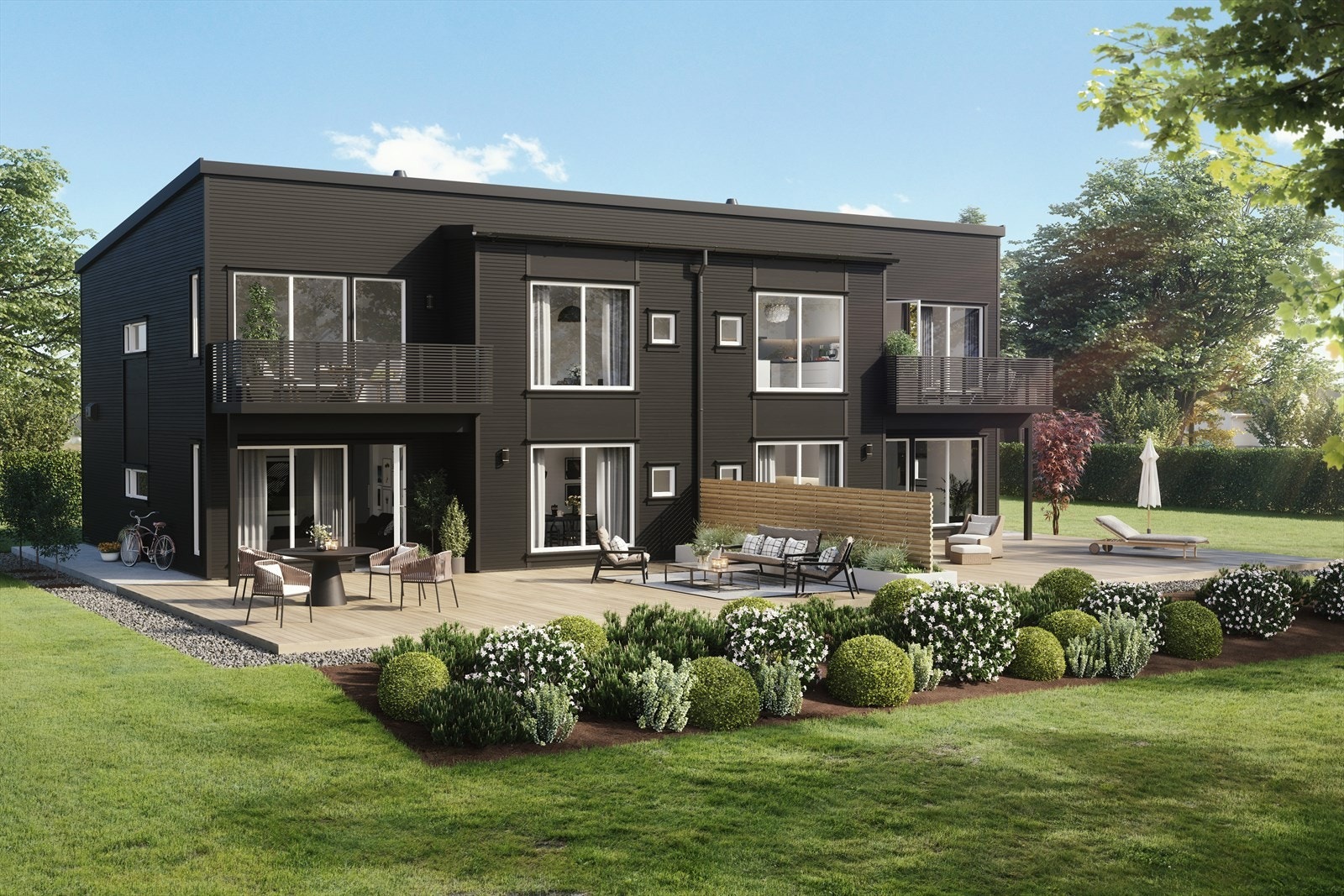 Boligen er av typen Leonora fra abchus - en meget flott familiebolig over to plan med 3 soverom Galleribilde