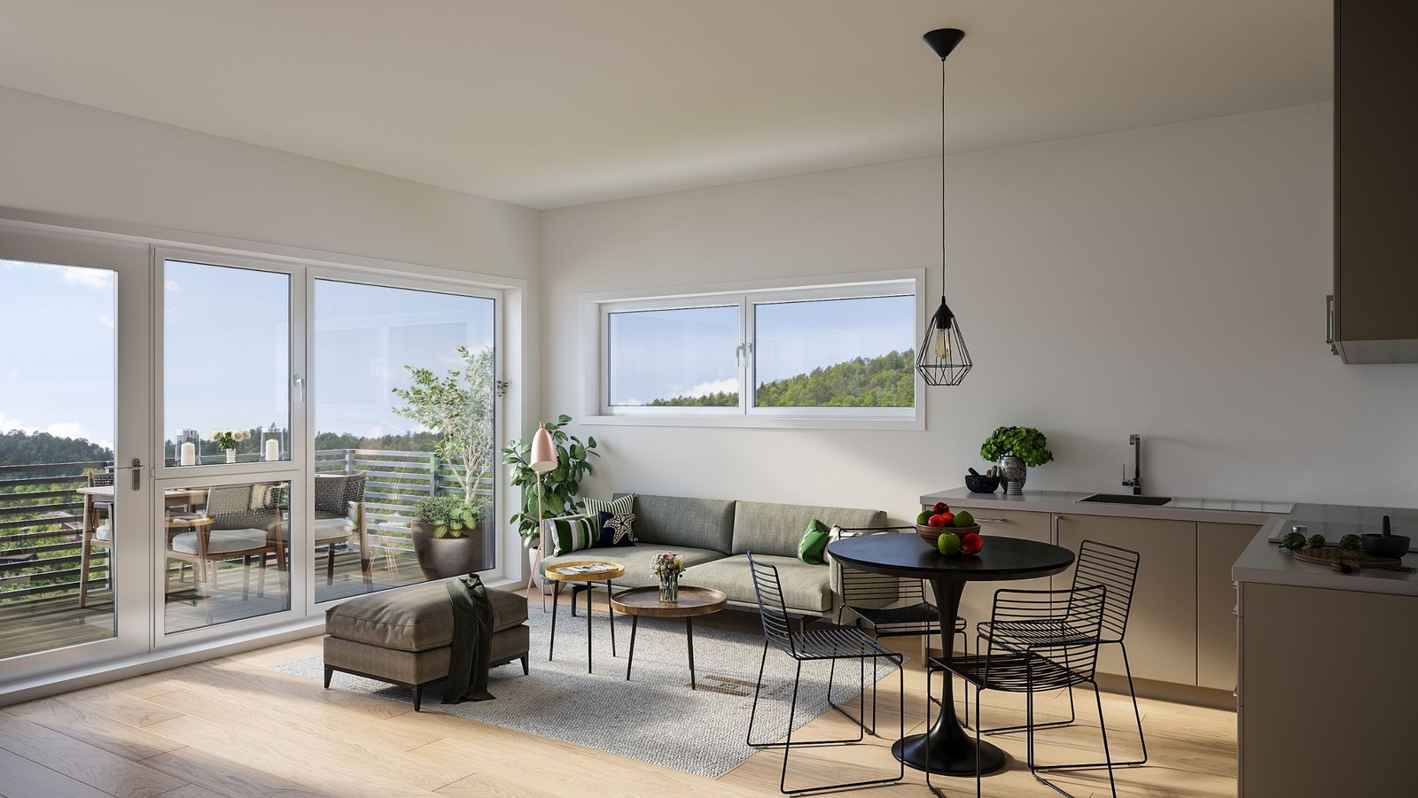 Høyt vindu i stuen vil ikke bli levert. Galleribilde