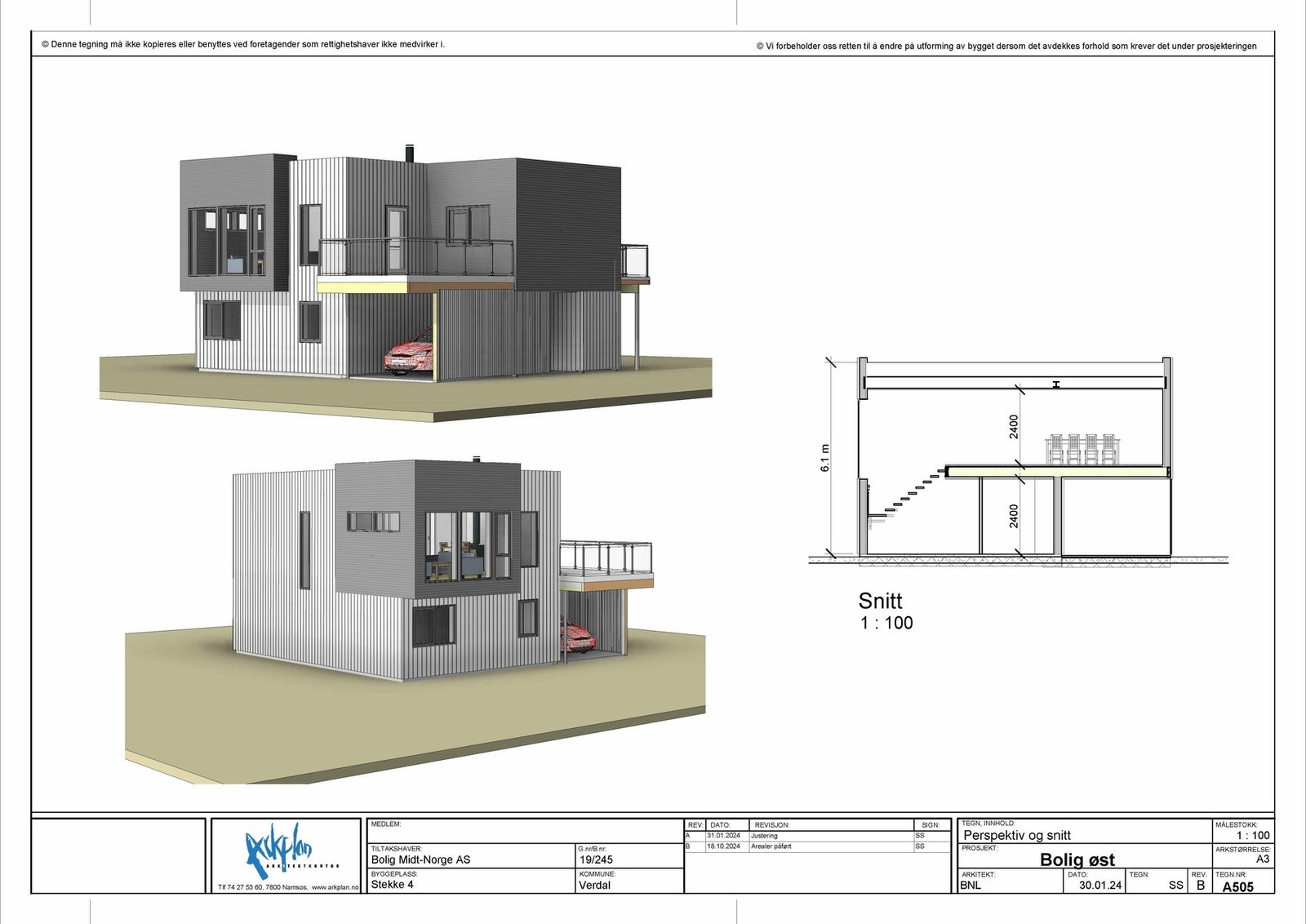 Bolig mot øst. Galleribilde