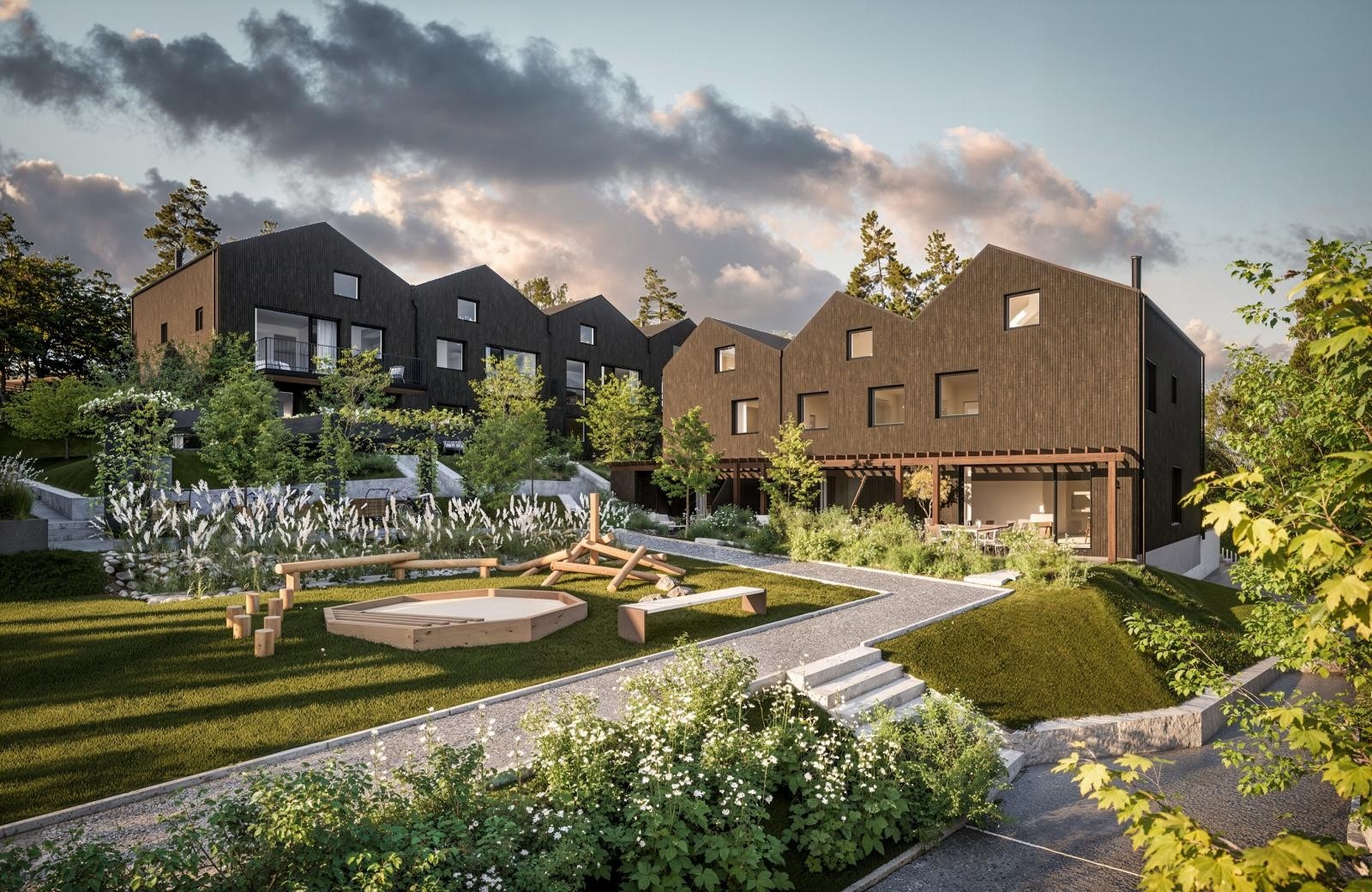 Velkommen til Eik Ullerntoppen - 23 nye rekkehus og tomannsboliger. Galleribilde